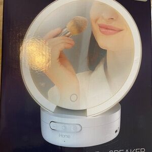 iHome LED Vanity Mirror with Bluetooth Speaker - White